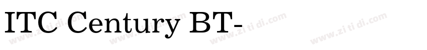 ITC Century BT字体转换